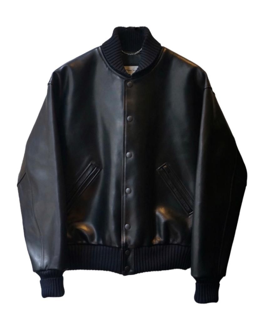 ZIAS VARSITY JACKET】cow leather - Time is on
