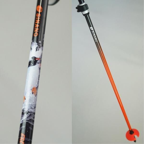スキーストック アルミ カーボン【フリーFAST-α】ファーストペンギン