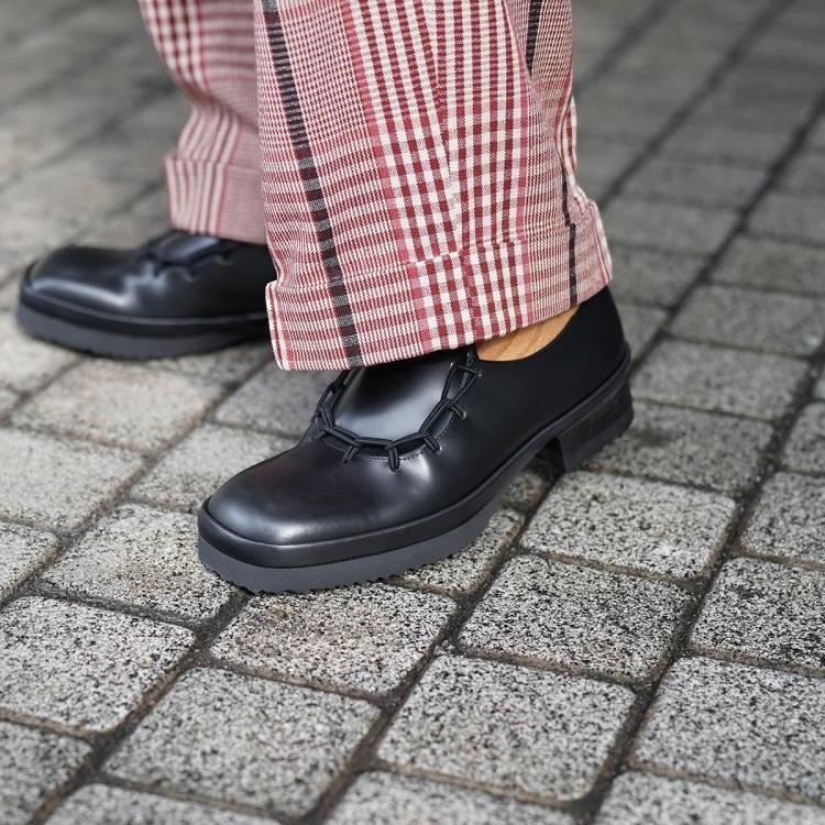 ミドリカワリョウ MIDORIKAWARYO チェーンスクエア レザーシューズ