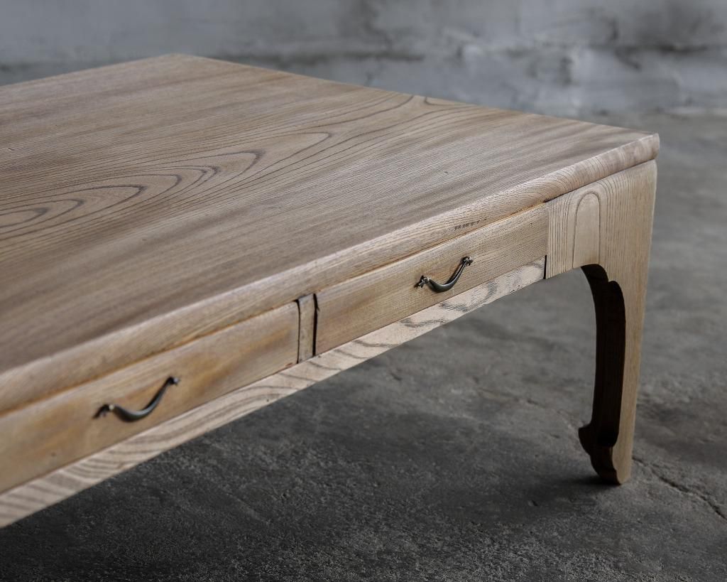 1117 アンティーク 総欅の文机 けやき ローテーブル 陳列台 骨董