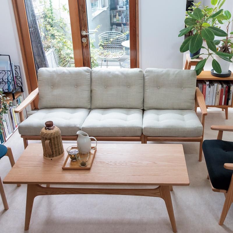 MARUNI60（マルニ60）/ 3シーター / 両肘 / オークフレーム - 丁寧な