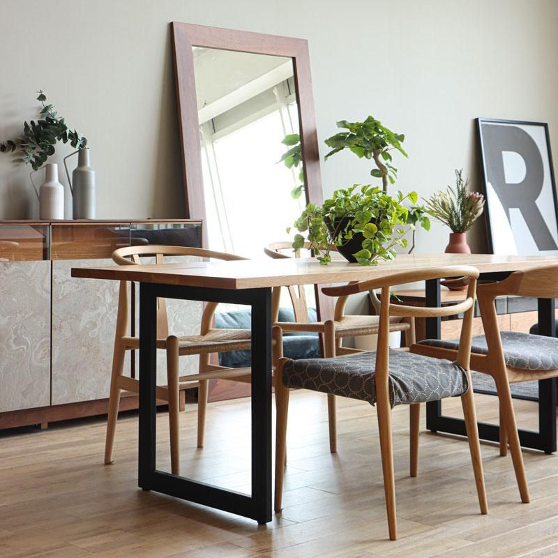 三島家具オリジナル SELECTダイニングテーブル 鉄脚ブレード- 丁寧な