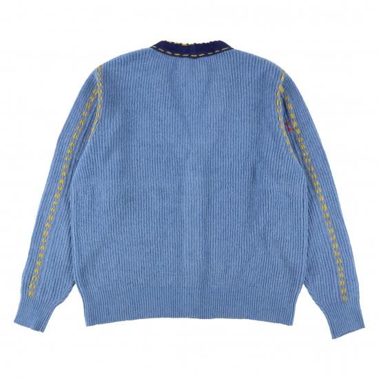PHINGERIN/フィンガリン】PG1 CARDIGAN(SAX x BLUE) - 「PLACE