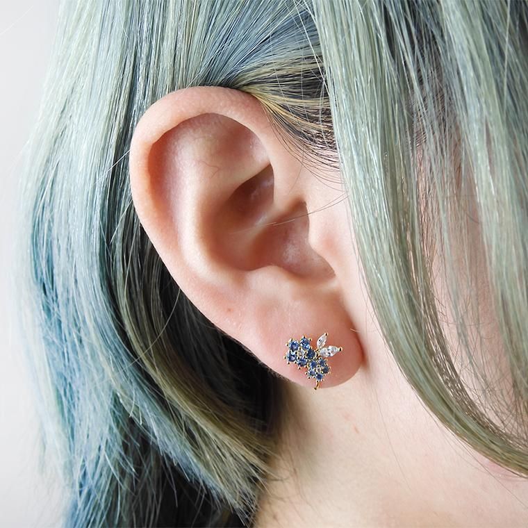 2026.2月新作〉jewel flower letter2 ピアス ：zoule（ゾーラ