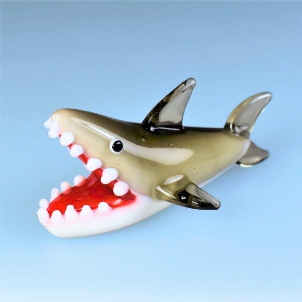 ガラス細工｜海｜人食いサメ｜フォーカートグラスワークス