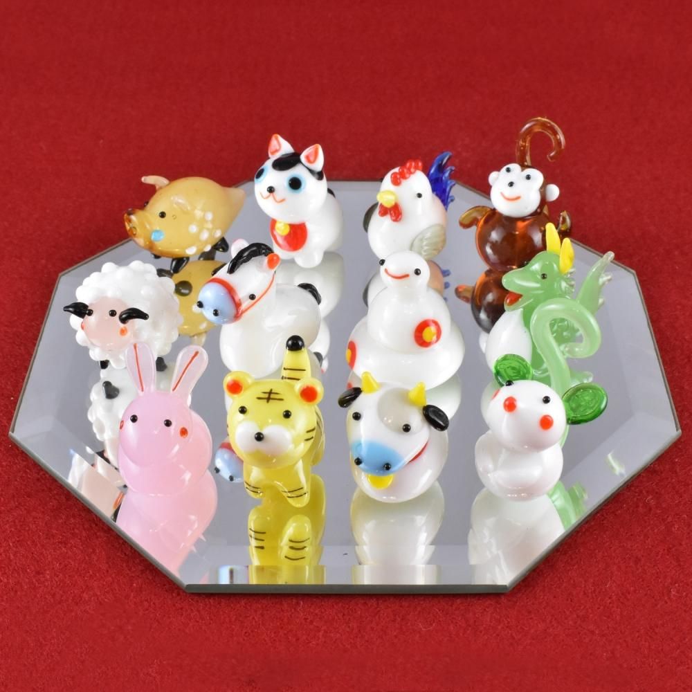 ガラス細工｜十二支ミラーセット｜フォーカートグラスワークス限定