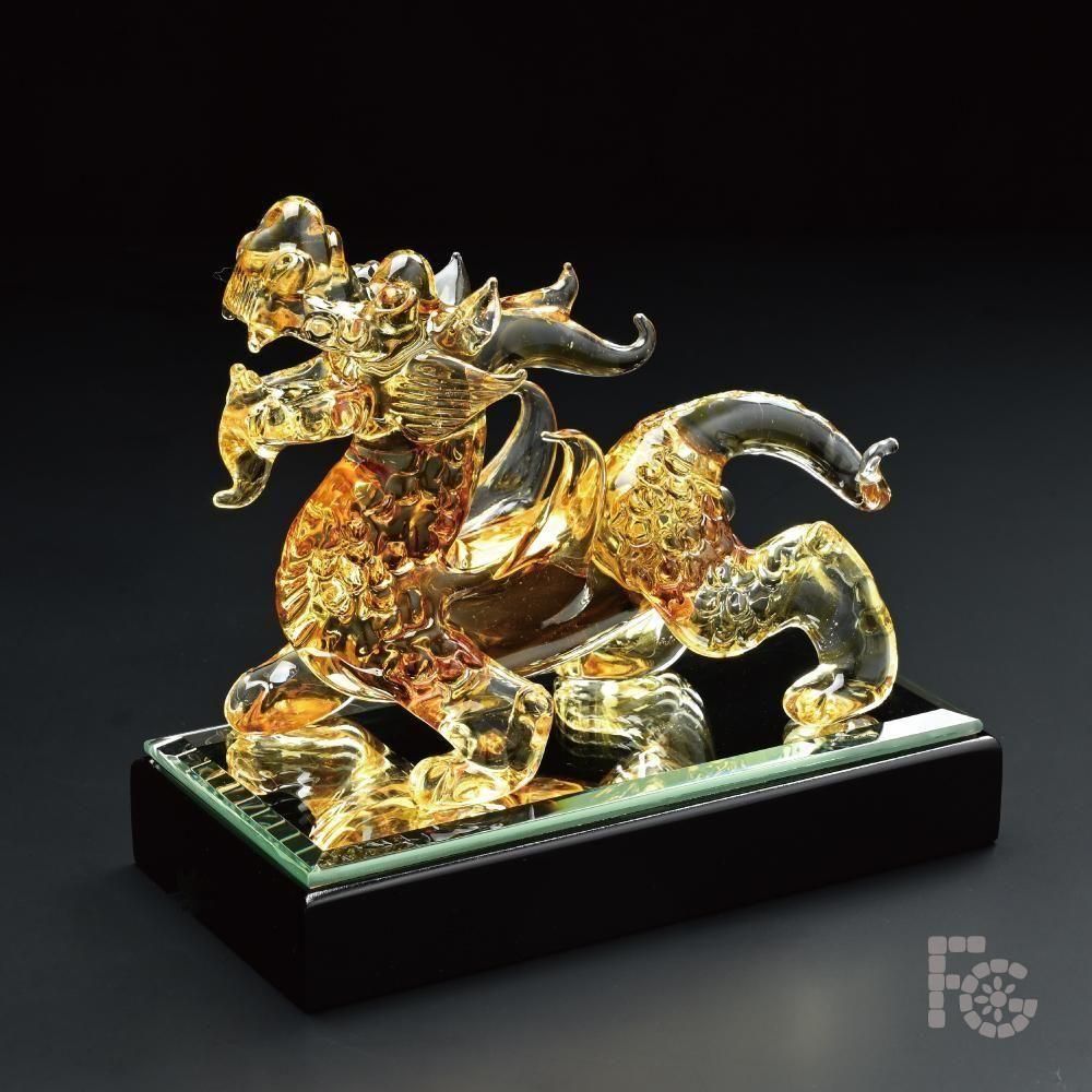 ガラス細工｜神獣｜縁起｜ひきゅう 琥珀大｜フォーカートグラスワークス