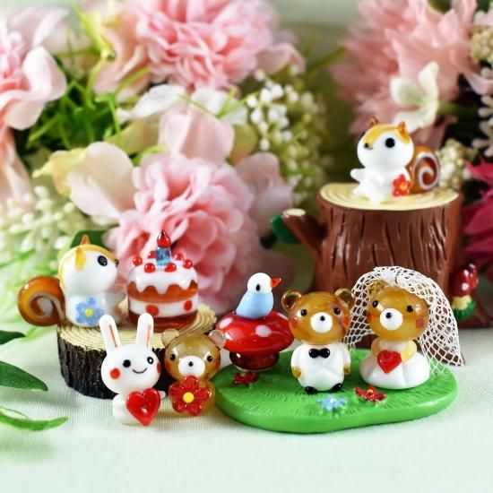 ミニチュアガラス細工｜きのこRD｜フォーカートグラスワークス