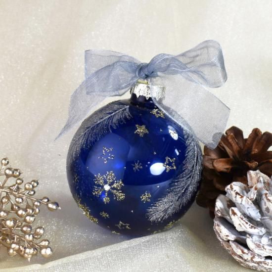 クリスマスガラス細工｜ステンドオーナメント：リヒト ミッドナイト