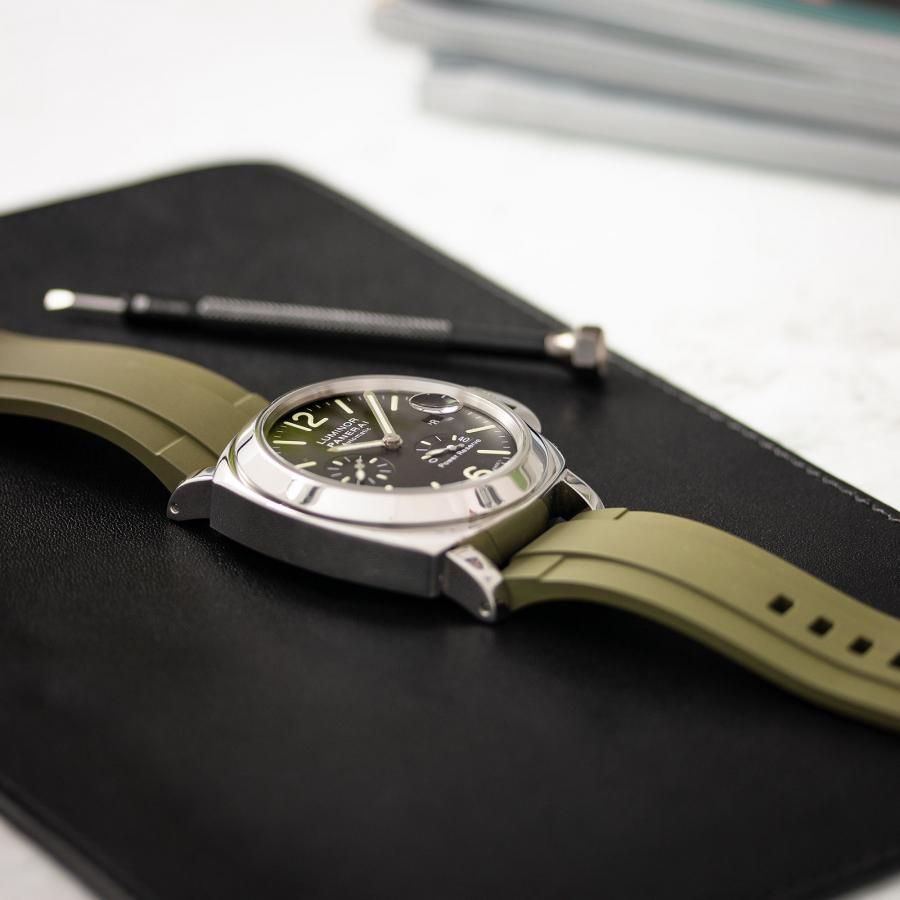 パネライ ルミノール ロゴ用ラバーベルト/ For PaneraiLuminor Logo