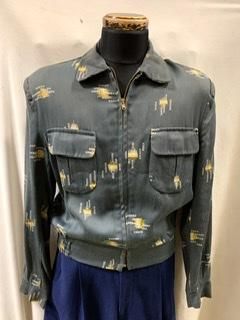 50s CAMPUS カスリ 総柄 ギャバジャン ヴィンテージ ギャバジン