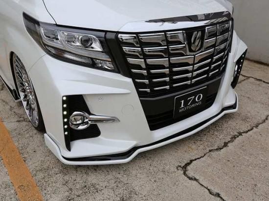 30アルファード前期Sグレード フロントフラップスポイラー FRP製2色