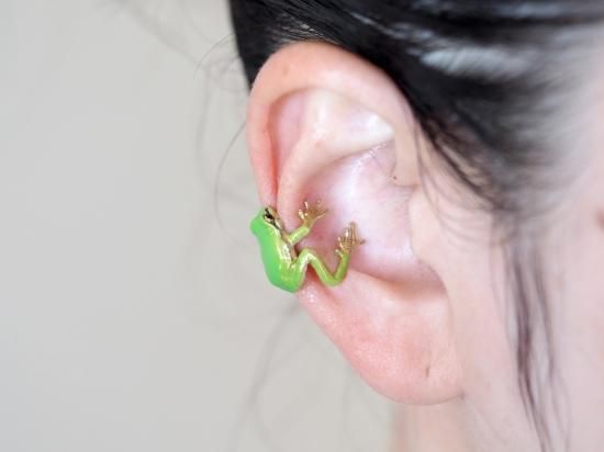 Nina【二ホンアマガエルのイヤーカフ 