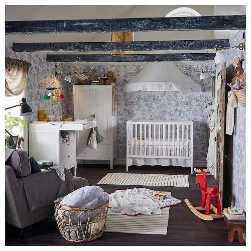 IKEA イケア ベビーベッド ホワイト 白60x120cm big00372156 SUNDVIK