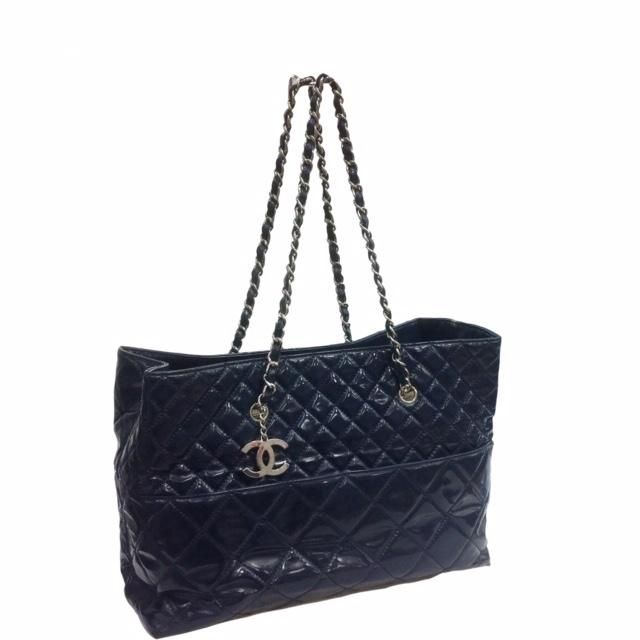 値下げしました！】シャネル/CHANEL/エナメル/チェーントートバッグ