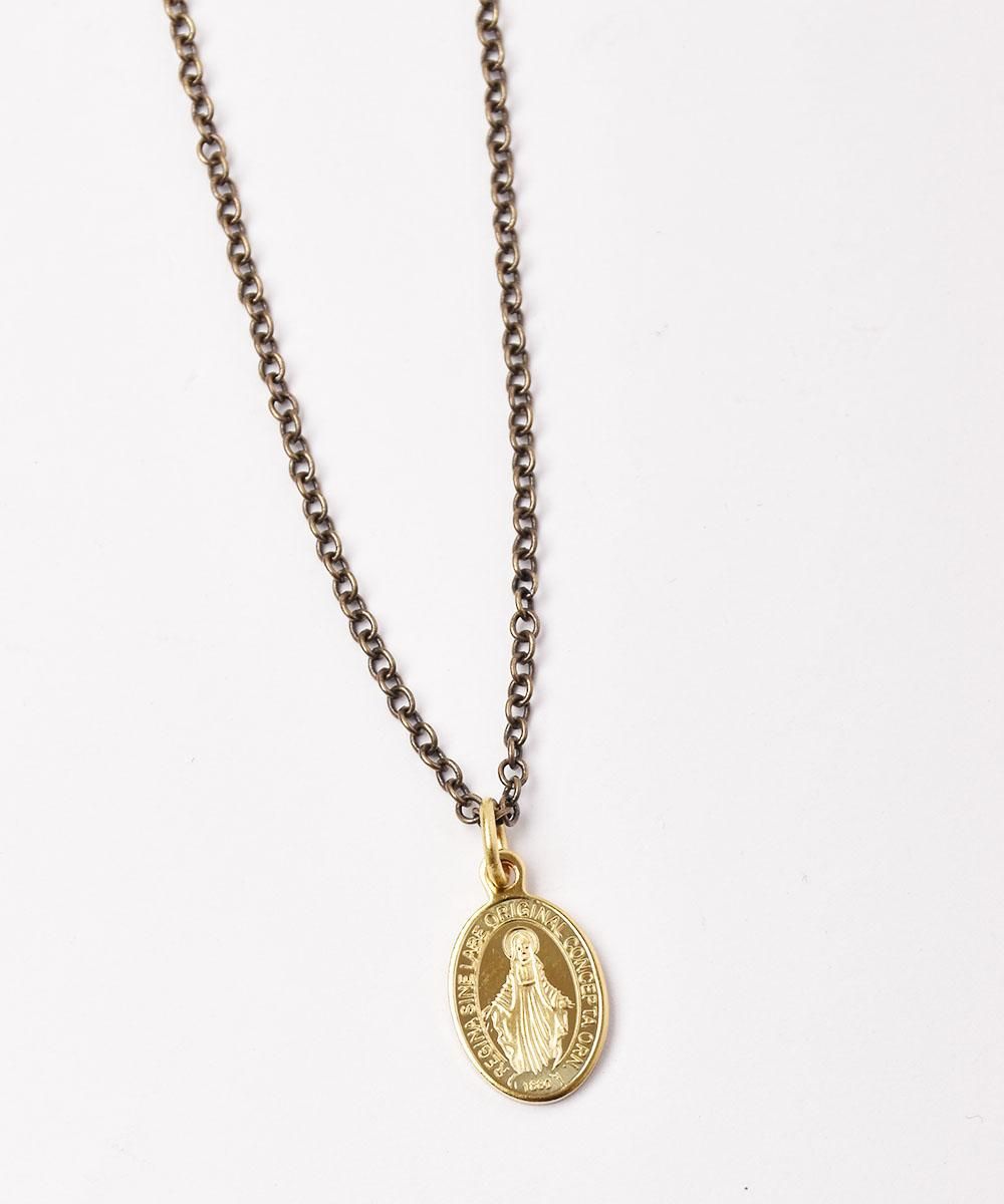 2色展開】オーバル メダイ ネックレス ゴールド - 古着屋