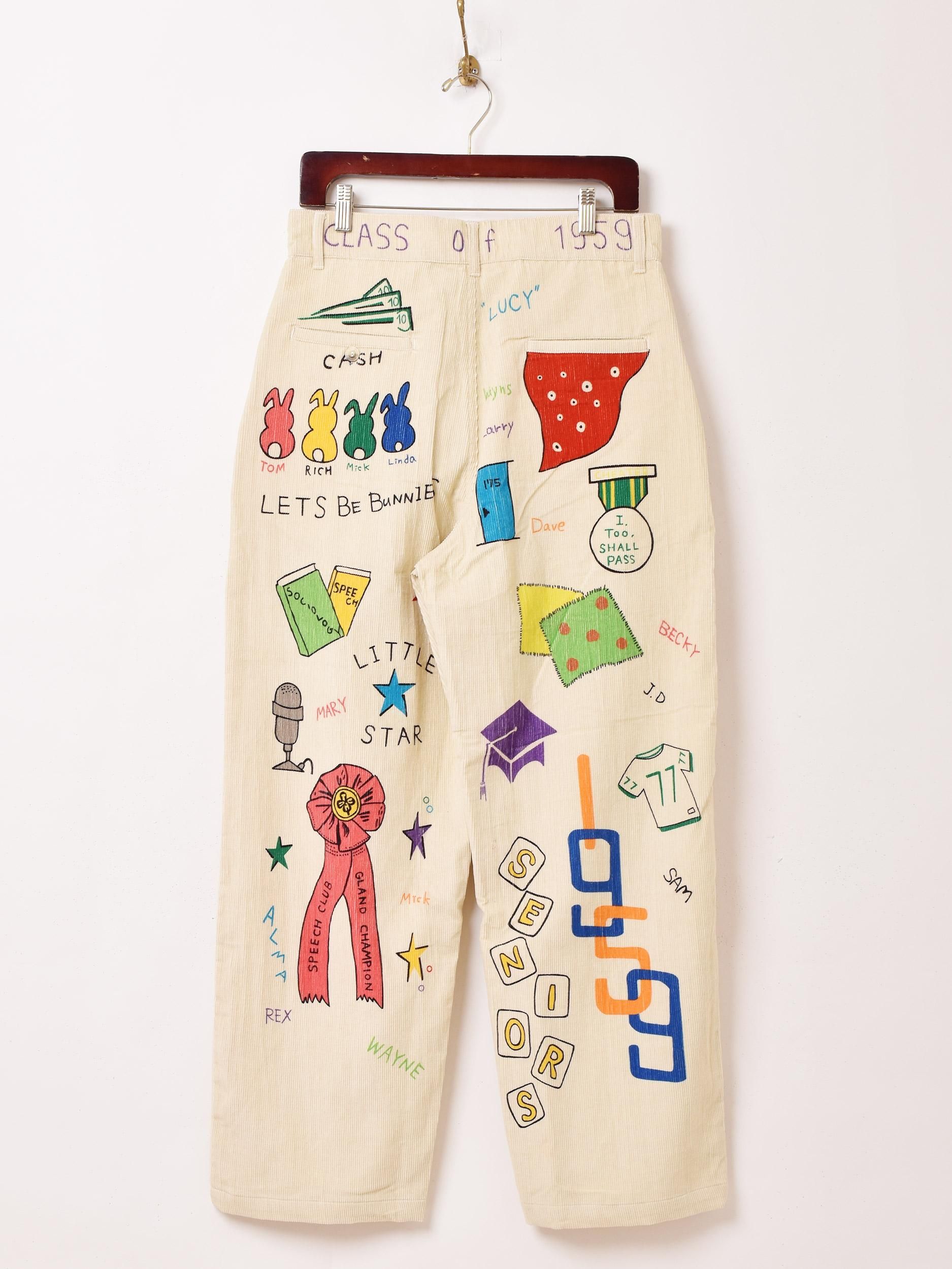 Backers メモリアルペイントパンツ | ホワイト - 古着屋