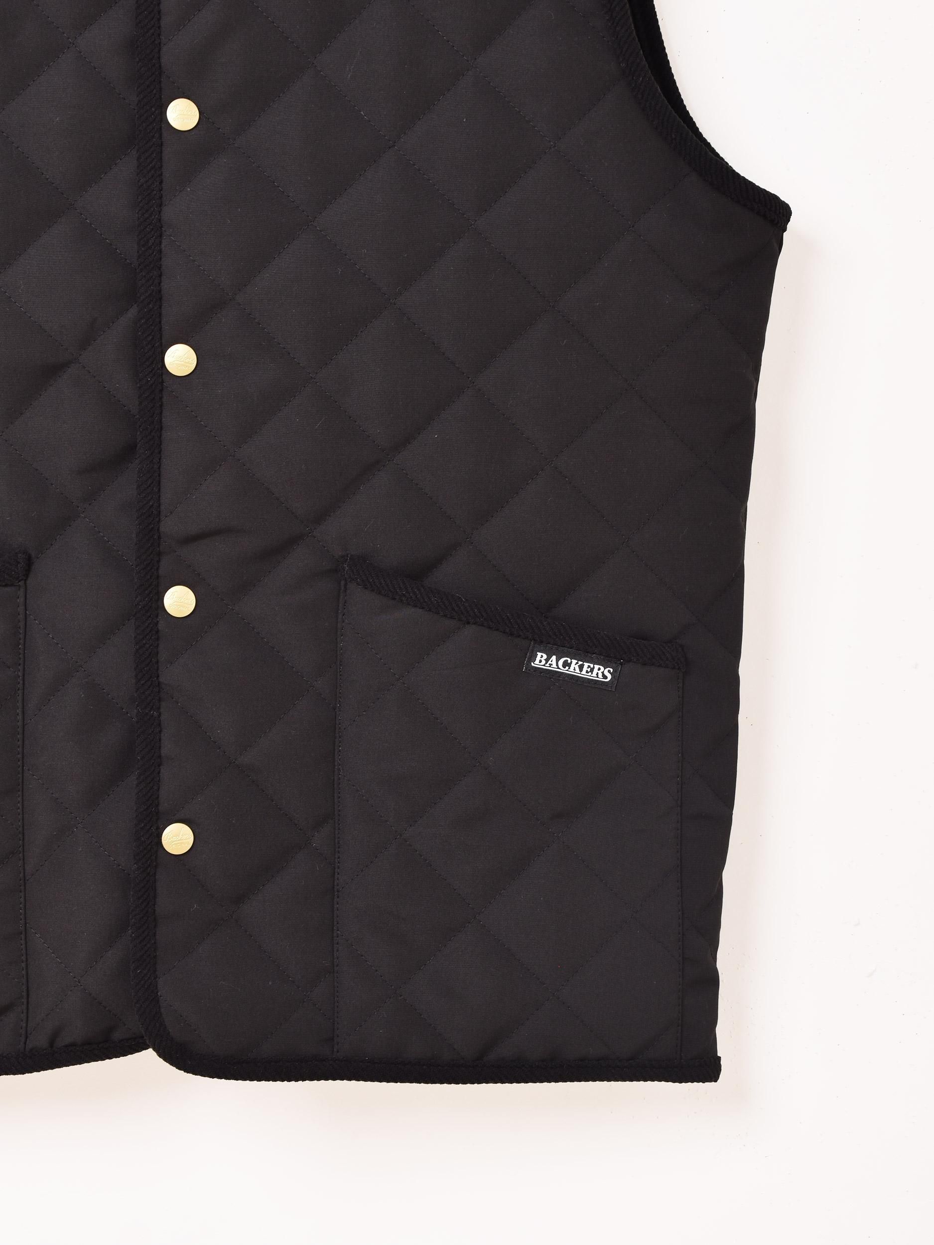 キルティングベスト | ブラック - 古着屋グレープフルーツ ムーン