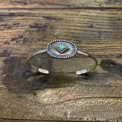 Turquoise forging bangle. - ORIENT SMITH
