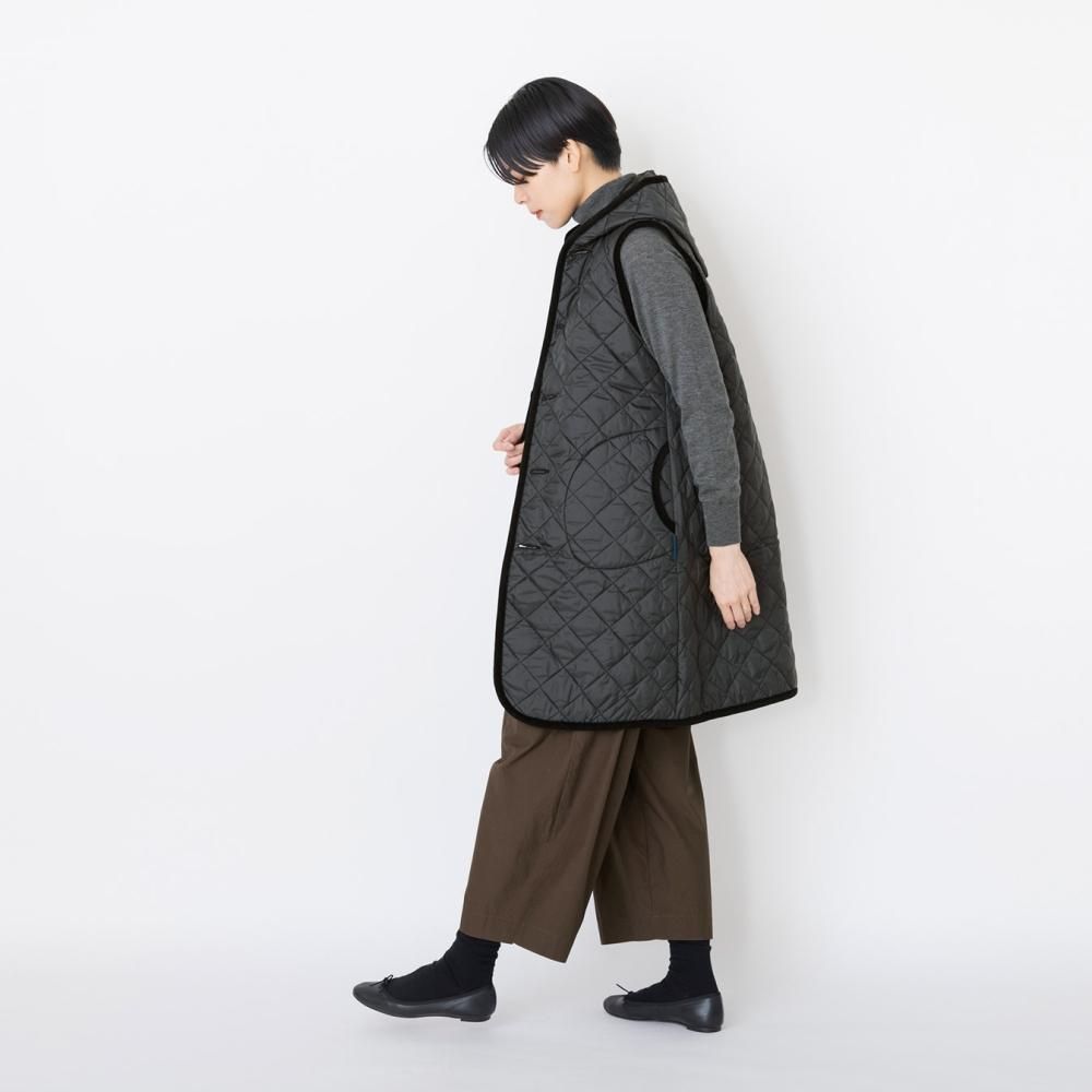 キルティング フード付きロングベスト | ラベンハム LAVENHAM - STAMPS