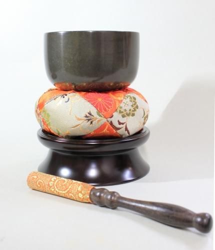 おりん 仏具 佐波理(さはり)おりん 勘三郎りん一式セット 薄色結晶仕上