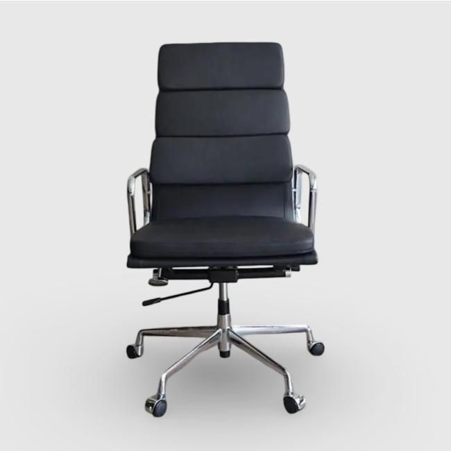 イームズ】アルミナムチェア ハイバック／ソフトパッド/ハーフ本革仕様