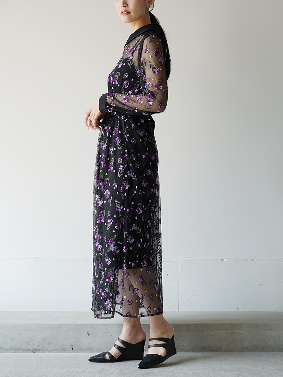 LOKITHO Flower Embroidery Long Dress - Altamira