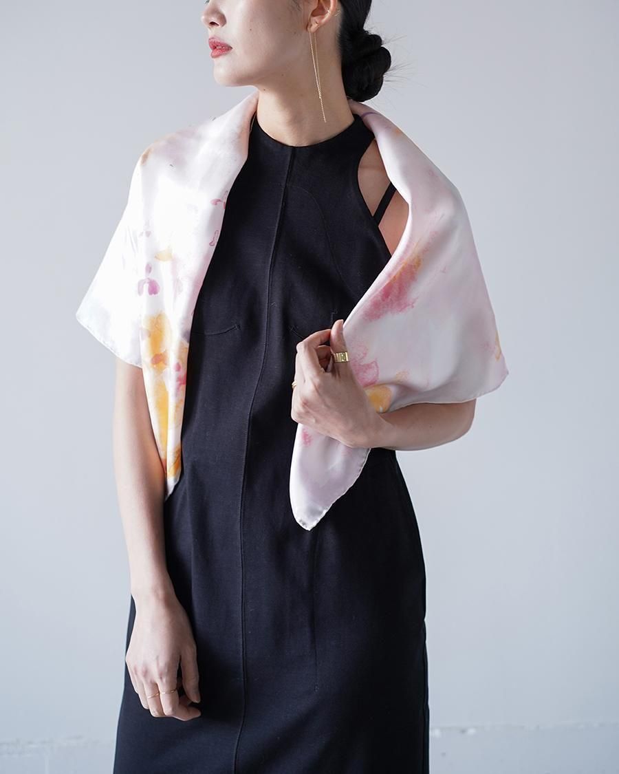 Mame Kurogouchi Hand Printed Silk Scarf - Altamira