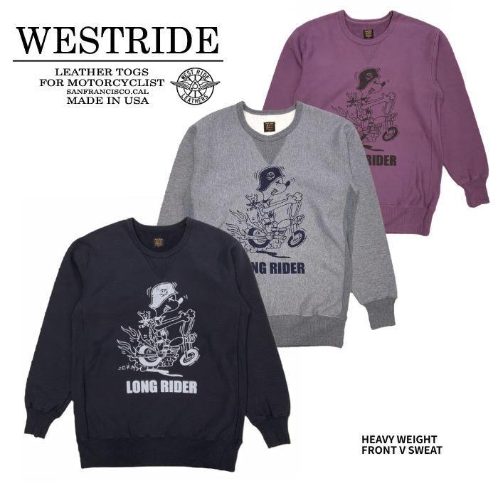WESTRIDE/ウエストライド】スウェット/HEAVY WEIGHT FRONT V SWEAT