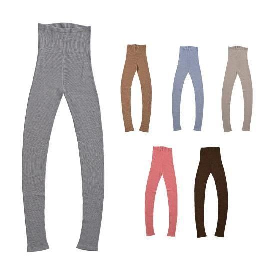 あしをつつむ / リブ編みレギンス ウールシルク - SAIFUKU公式