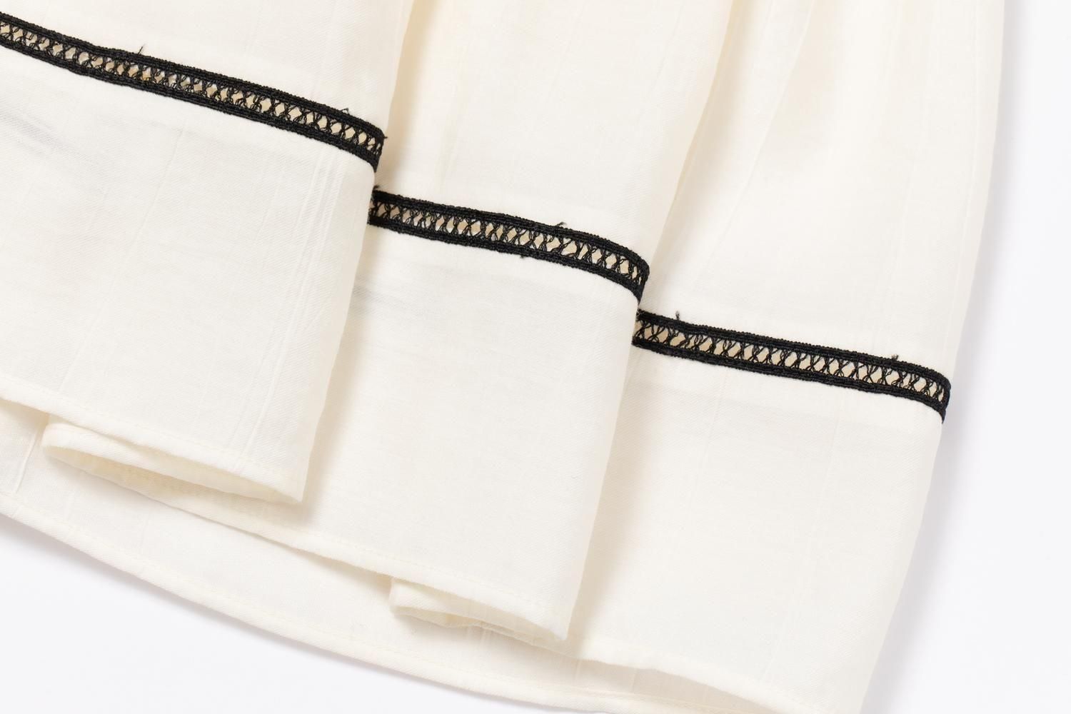 バイカラーラインワンピース（WHITE） - PINUE