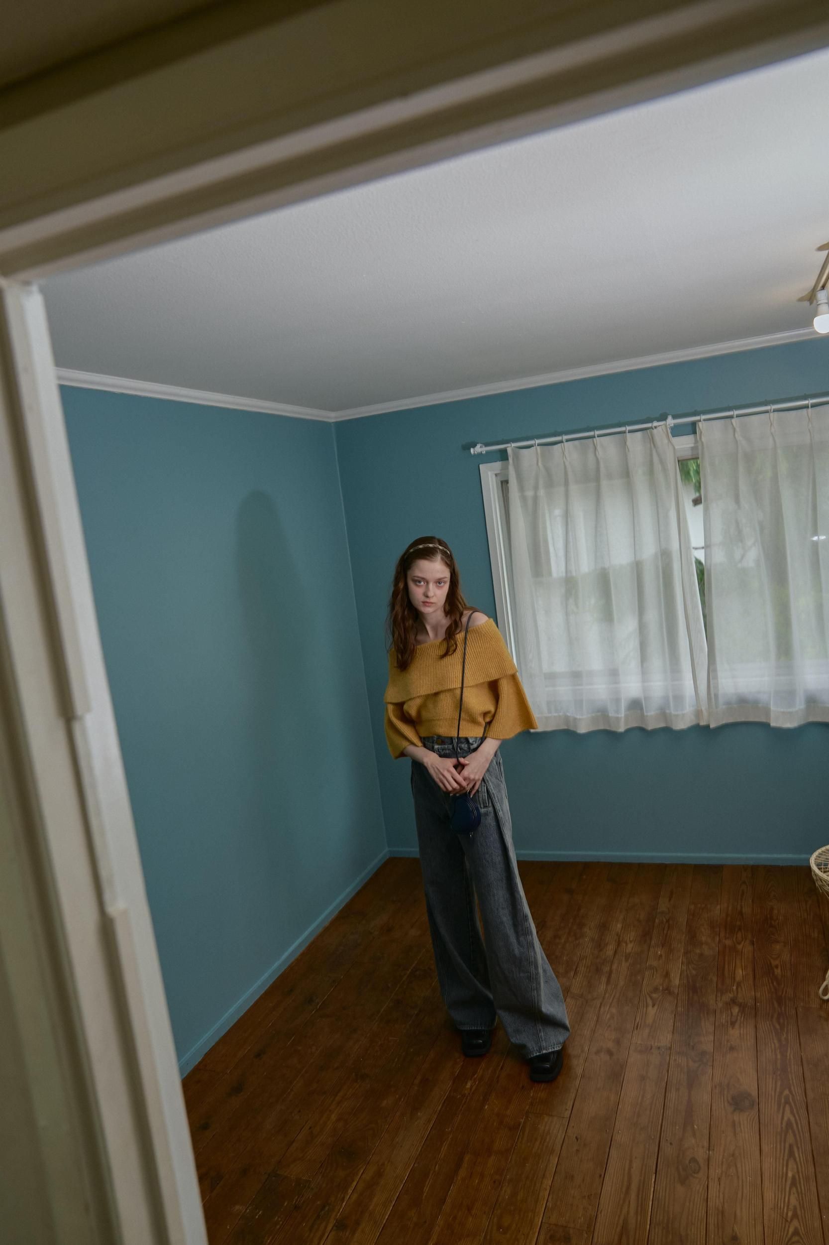 サイドタックデニムパンツ（BLUE） - PINUE