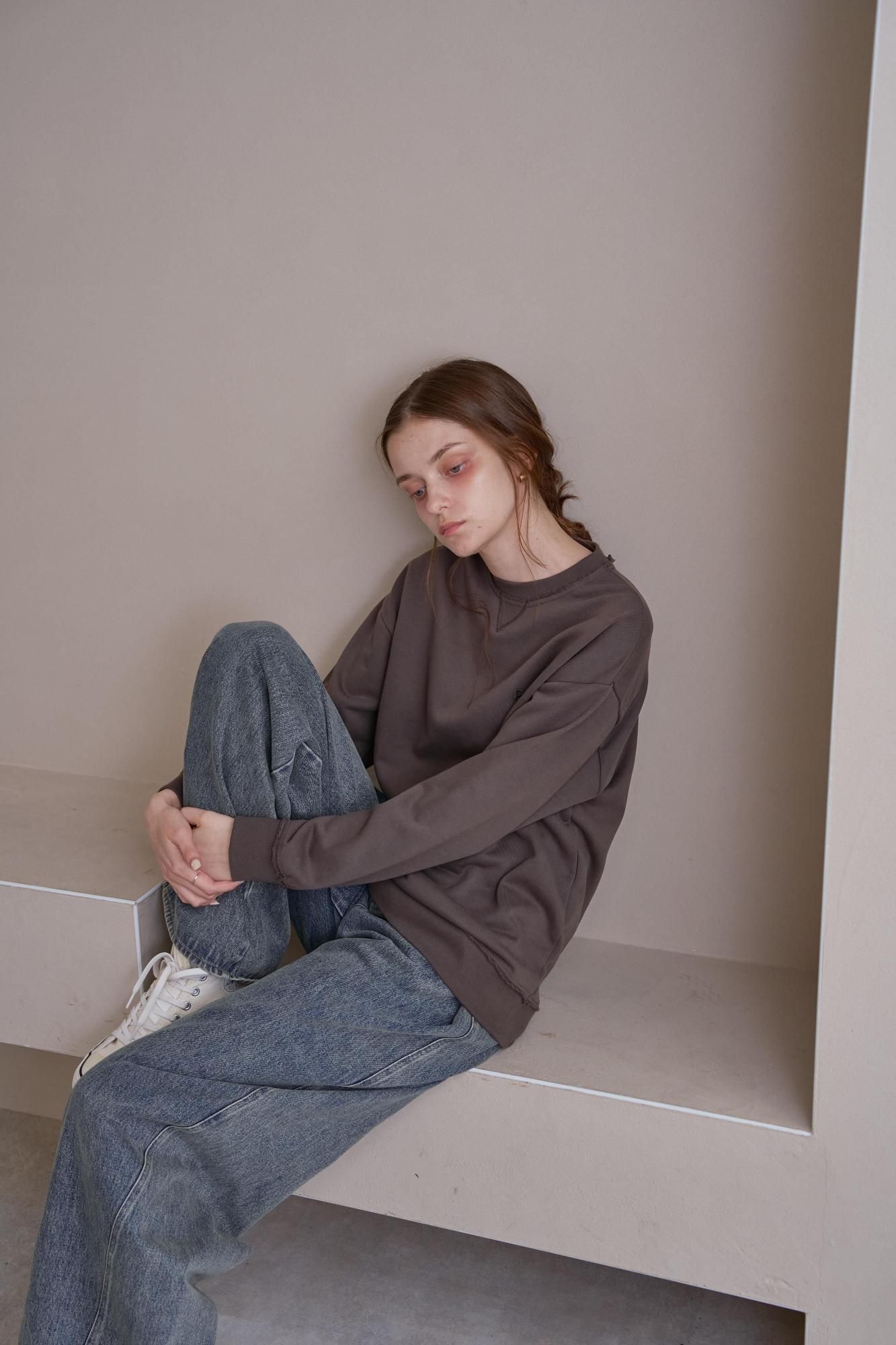 サイドタックデニムパンツ（BLUE） - PINUE