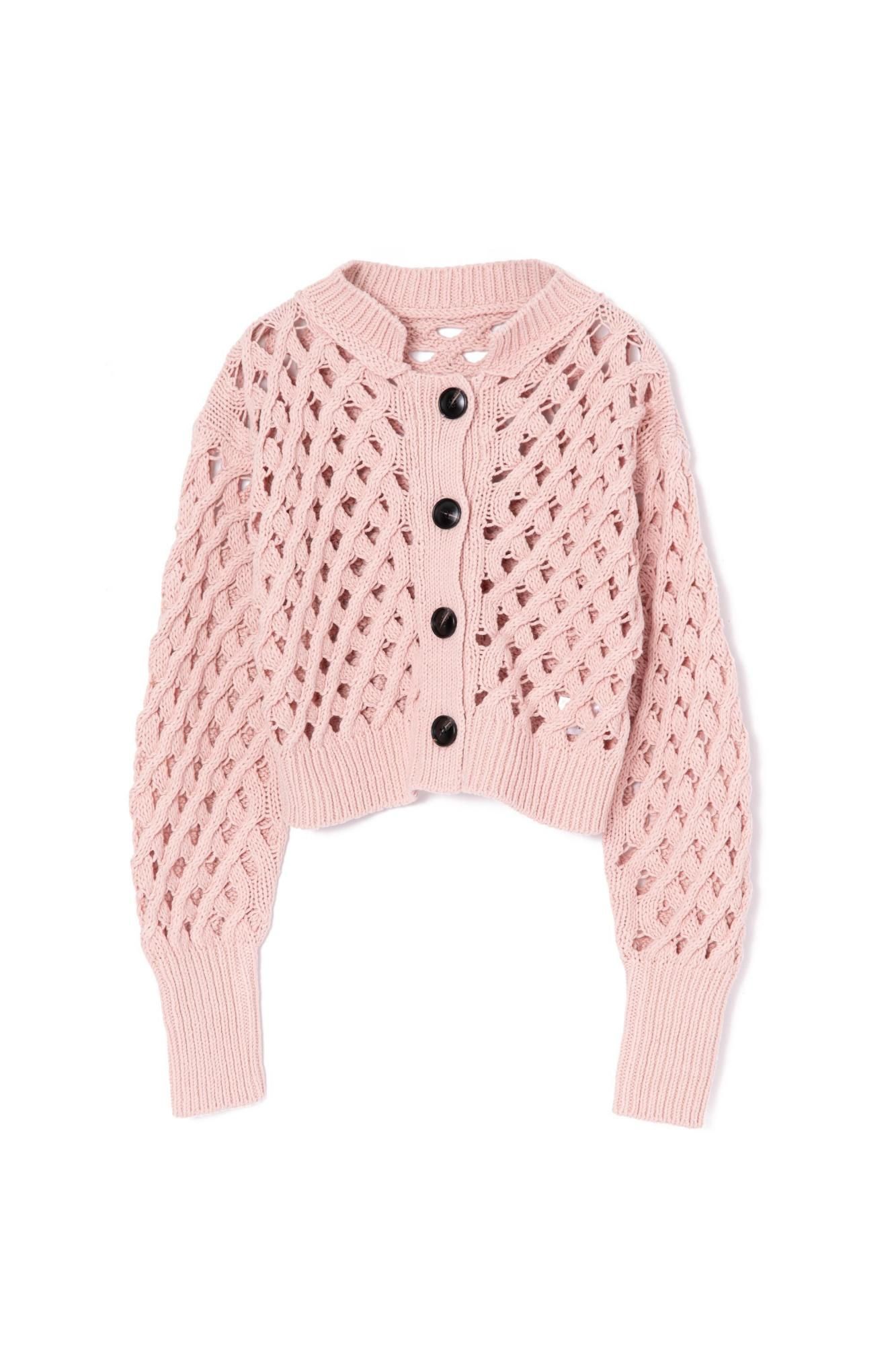 アップルパイニットカーディガン（PINK） - PINUE