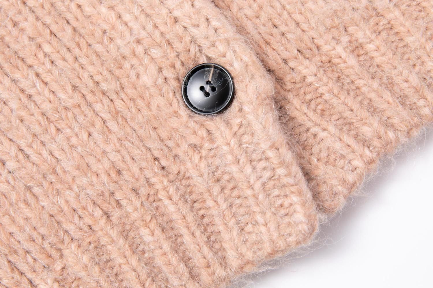 シャギーMIXニットカーディガン（PINK） - PINUE