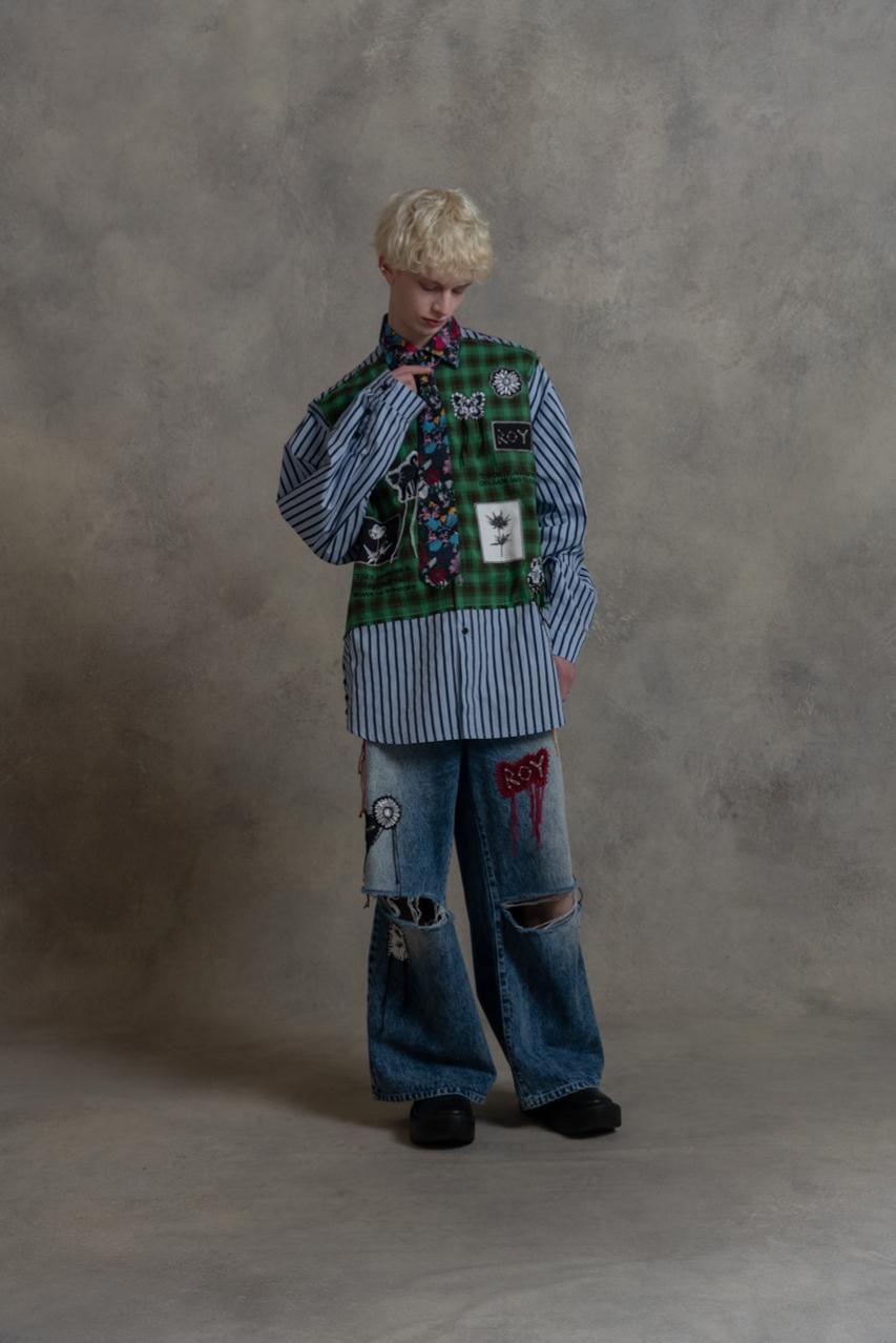 クラッシュデニムパンツ - ROY reflect overjoy