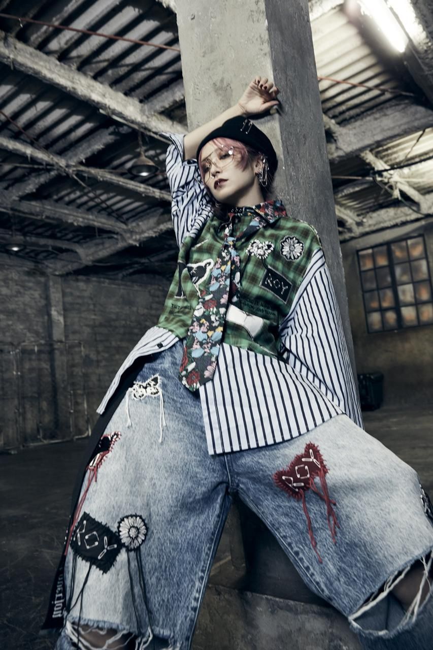 クラッシュデニムパンツ - ROY reflect overjoy