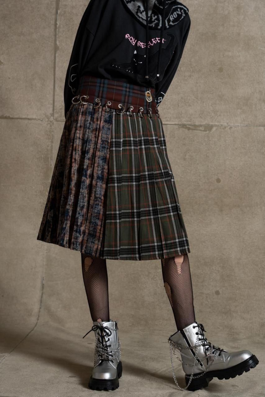 プリーツチェックスカート - ROY reflect overjoy