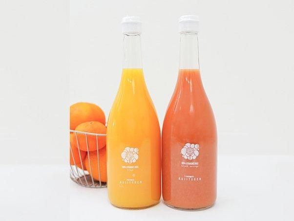 愛媛県産温州みかん&ブラッドオレンジジュースセット（720mlx2本）