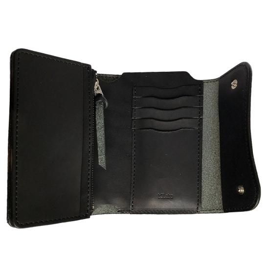 本革製 本ヌメ革長財布「ミシバ トラッカーウォレット・ミドルサイズ