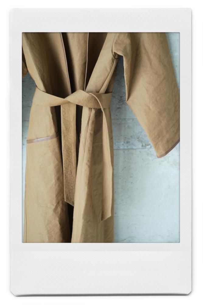 Cristaseya Collarless coat with leather piping