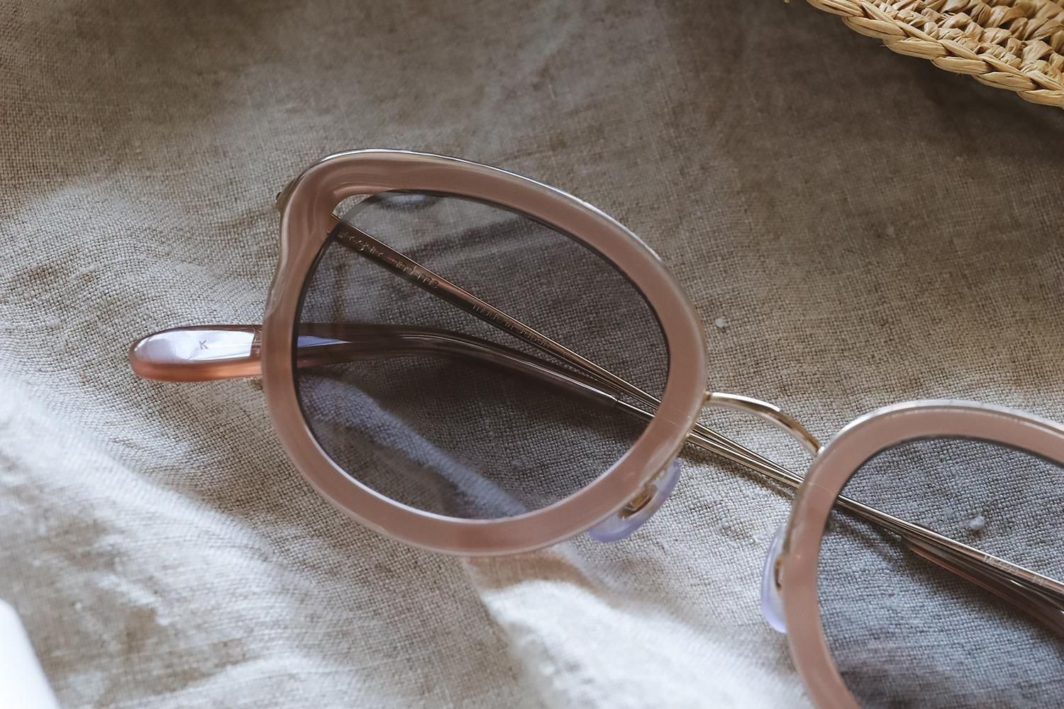 megane and me パール ピアス ラウンド サングラス ケース付き megane