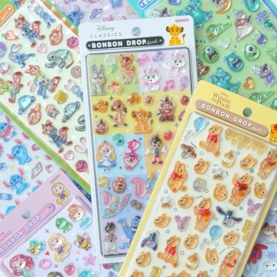 ネコポス対応】ボンボンドロップシール スティッチ らくがき