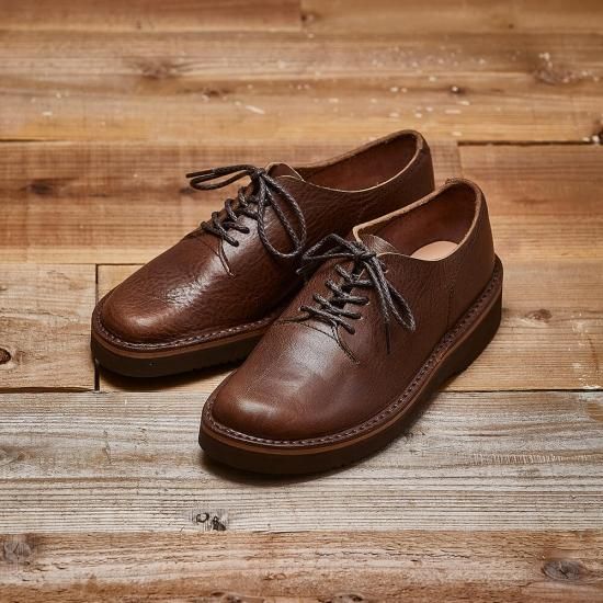 一枚革ダービー レディース／栃木レザー／ダークブラウン - コトカ