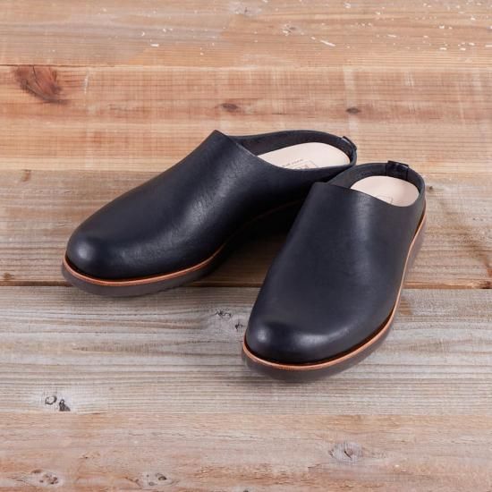 まほろばサボ レディース たつの蝋引きレザー ／ ブラック - コトカ