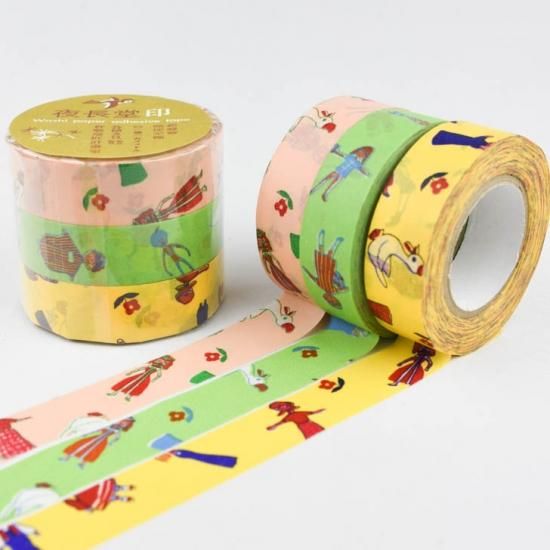 倉敷意匠計画室 マスキングテープ3色セット 夜長堂印 おしゃれさん