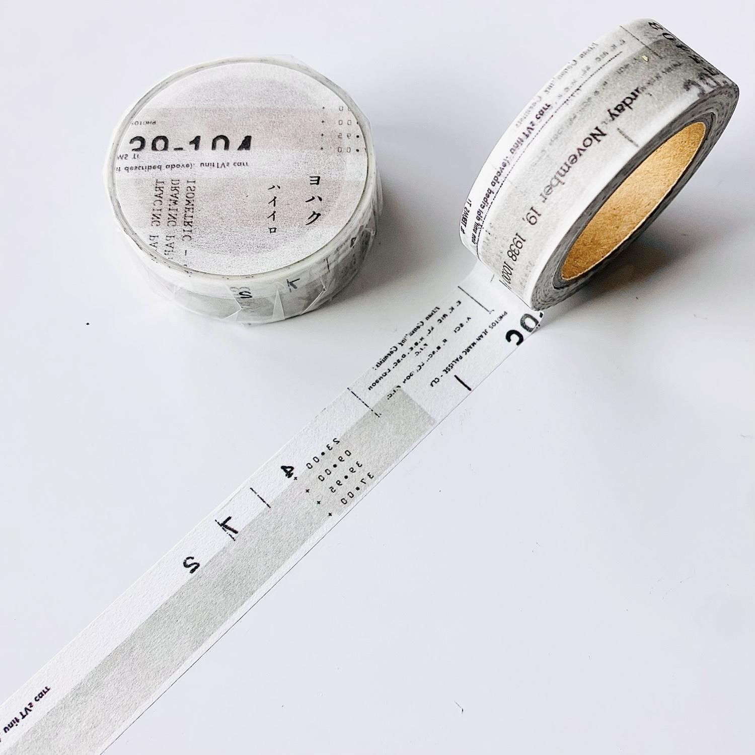 ヨハク マスキングテープ ハイイロ Y-016