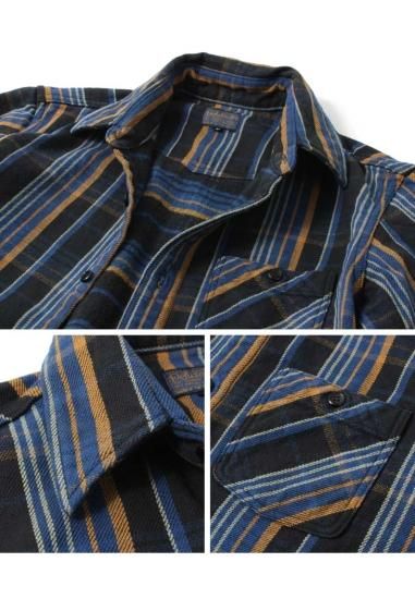 DELUXEWARE(デラックスウエア) 長袖シャツ HV-45 “CLEVER NAVY” ヘビー