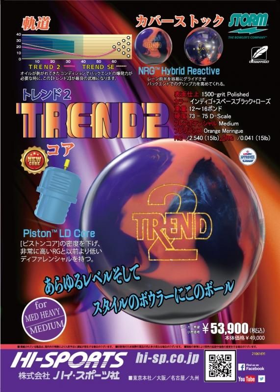 最高の自信作】ストーム トレンド2 - ボウリングボール、国内最大級の