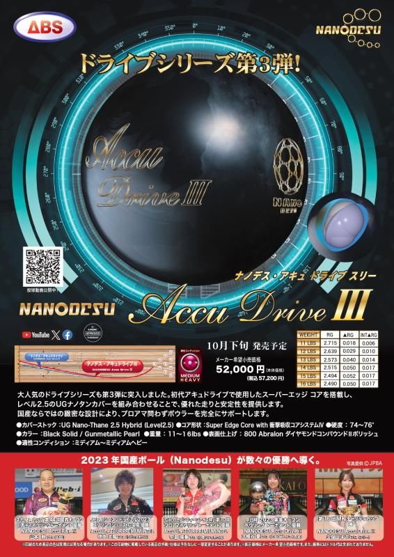 ドライブシリーズ第3弾！】ABS ナノデス アキュドライブ3